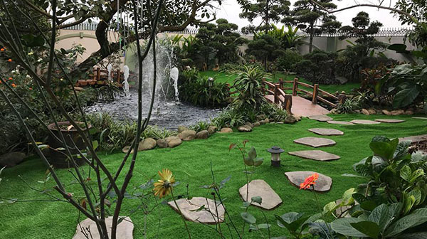 Thi công sân vườn nhà anh Bắc - Phổ Yên - Thái Nguyên