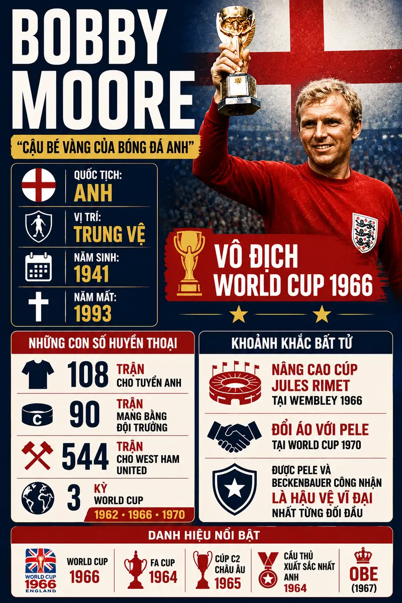 Bobby Moore: Huyền Thoại Về Người Đội Trưởng Vô Song 2 Bobby Moore Bobby Moore thi đấu cho West Ham United phần 3