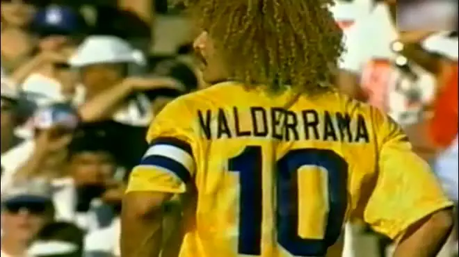 Carlos Valderrama Carlos Valderrama trong màu áo đội tuyển Colombia phần 4