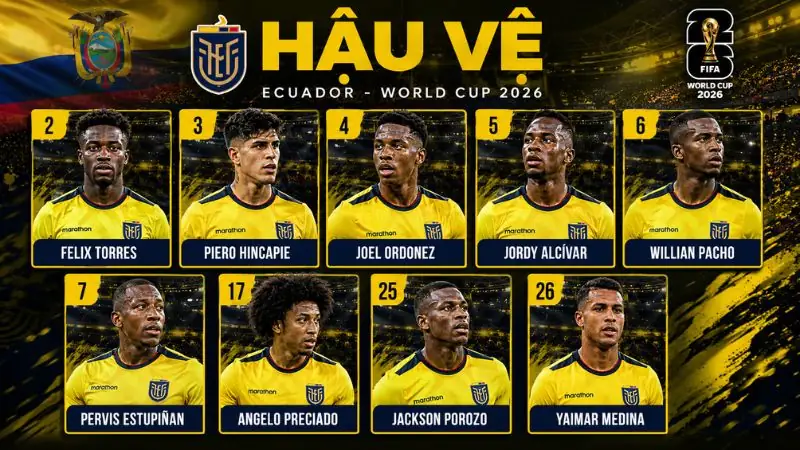 Đội tuyển Ecuador: Hành trình chinh phục đỉnh cao World Cup 2026 3 Đội tuyển Ecuador HLV và cầu thủ Đội tuyển Ecuador tập luyện/thi đấu giải đấu lớn phần 4
