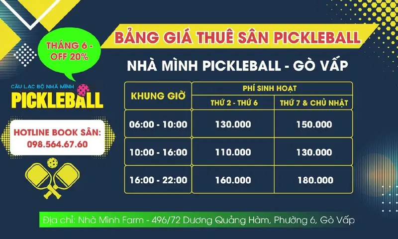 Giá Thuê Sân Pickleball Tại Sài Gòn: Bảng Giá Chi Tiết & Địa Điểm "Hot" 2026 1 Giá thuê sân pickleball tại sài gòn Sân Pickle Pickle