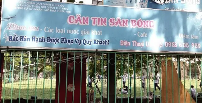 Sân bóng đá tại Thủ Đức Sân cỏ nhân tạo Nhà thiếu nhi Thủ Đức