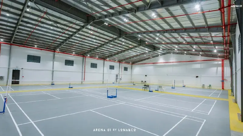 Sân cầu lông tại Đà Nẵng Sân cầu lông Arena.01