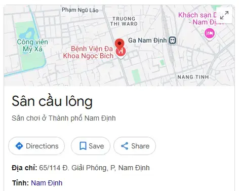 Sân cầu lông tại Nam Định Trung Tâm Cầu Lông Dũng Dung