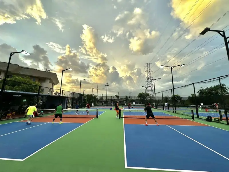 Sân pickleball tại Thái Nguyên Sân Pickleball An Happy